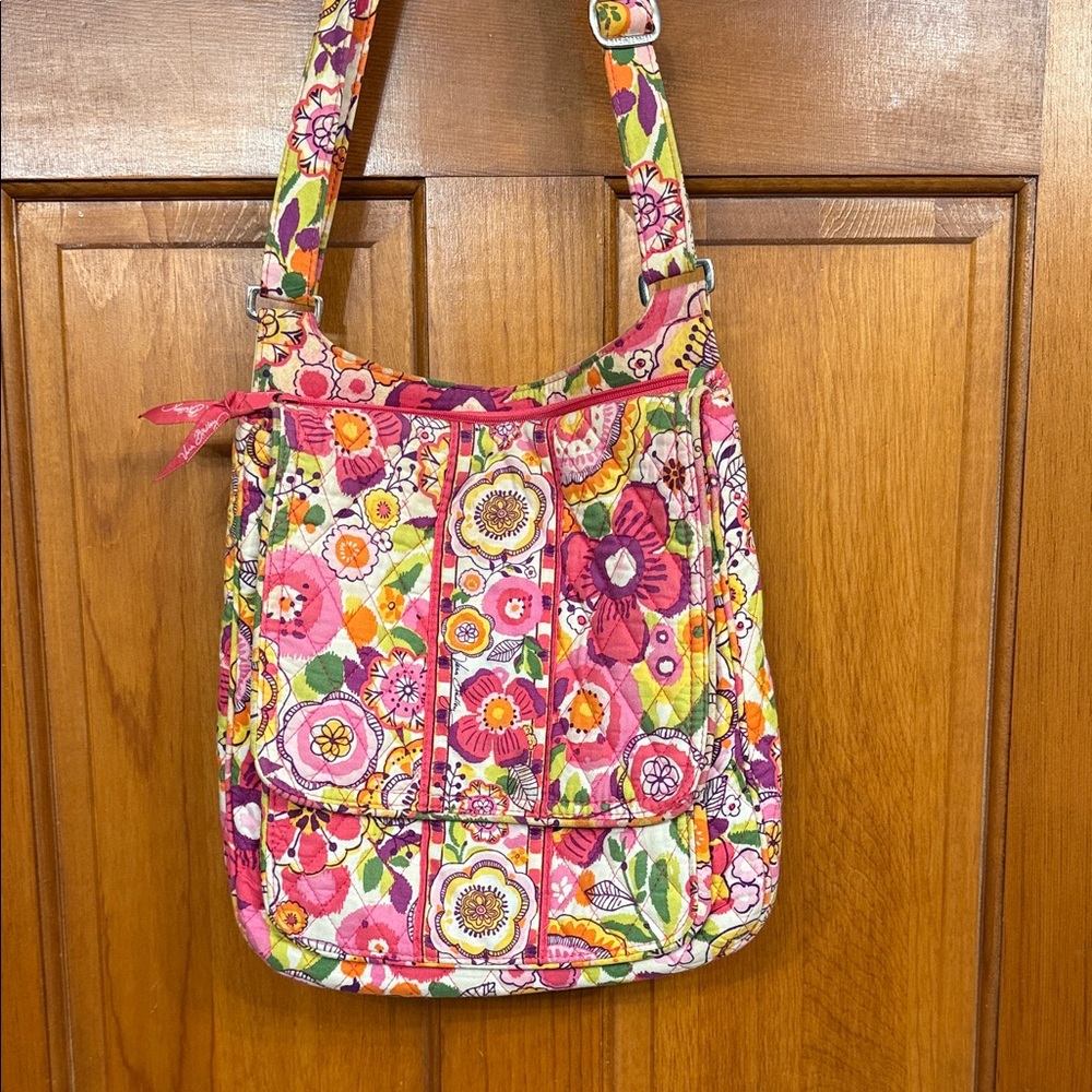 Vera Bradley Pink Multi Floral Quilted Crossbody